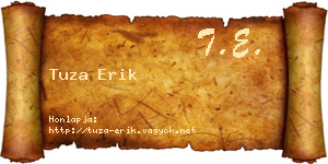 Tuza Erik névjegykártya
